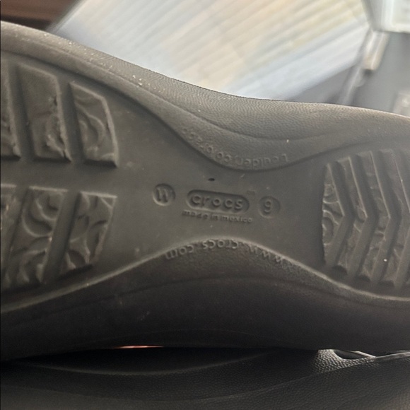 Crocs Jayna Ballet Flats Women's Size 9 Black Cutout Slip On Slingback - Picture 6 of 6